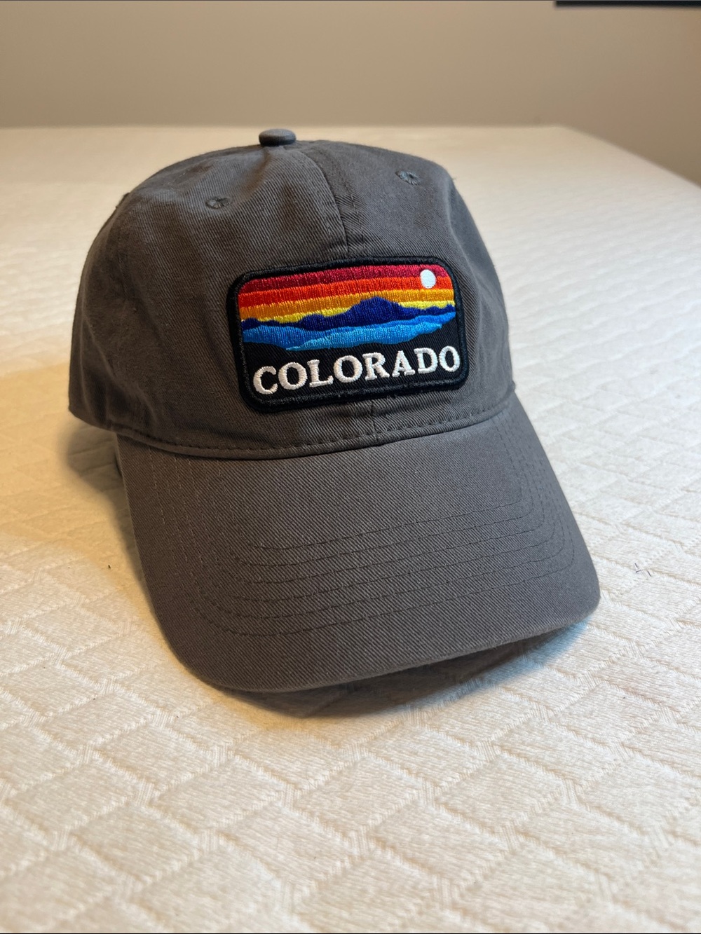 Jhats Colorado Sunset over the mountains patch hat, adjustable, osfm